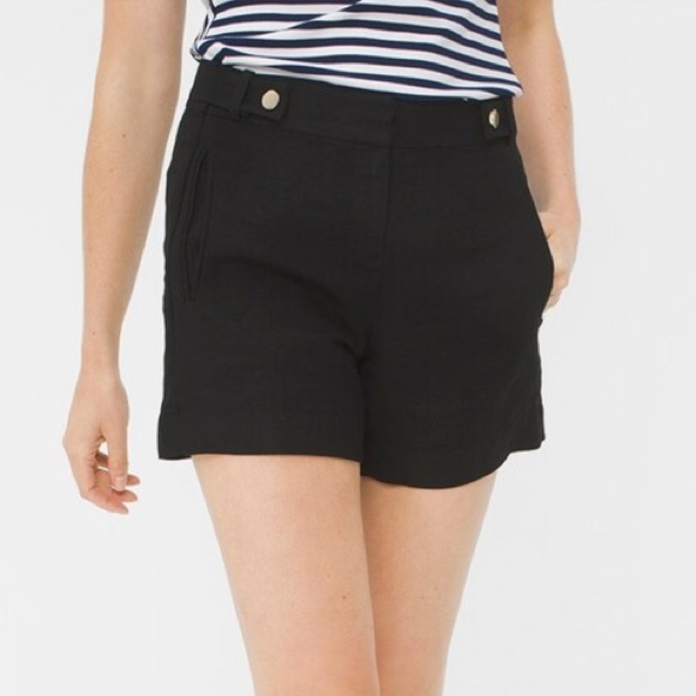 White House Black Market Linen Shorts Sz 14